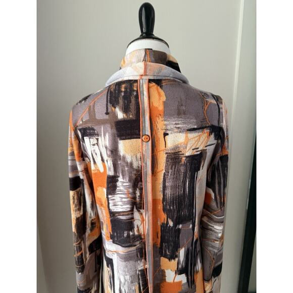 Pure Essence Top Womens M Multicolor Artsy Geometric Long Sleeve Tunic Abstract - Picture 5 of 11